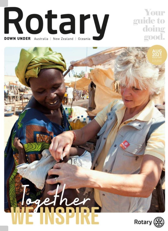 Rotary Down Under magazine August 2021 cover page